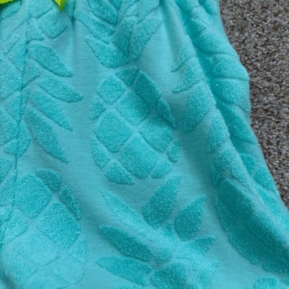 Cynthia Rowley Girl's Size S (5/6) Blue Romper One piece Pineapples Coverup NWT - Picture 4 of 11